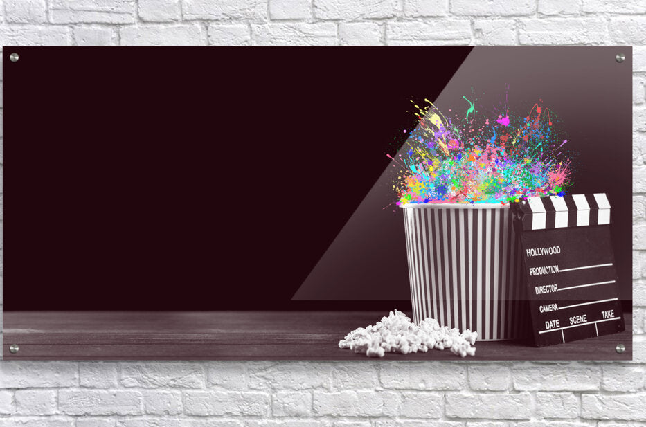 Acrylic Print Movie Popcorn Wall Art