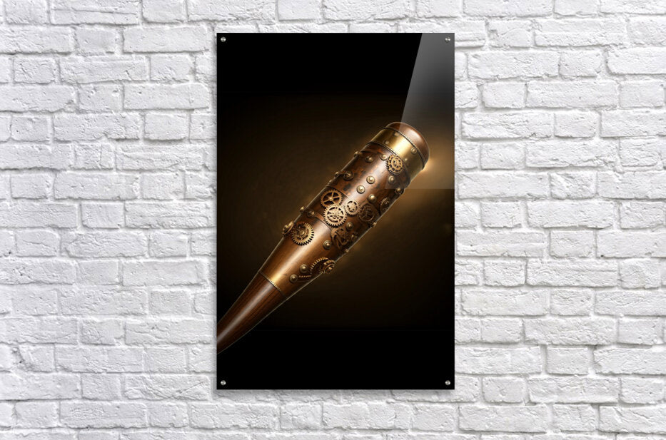  Acrylic Print Steampunk Baseball Bat Wall Art