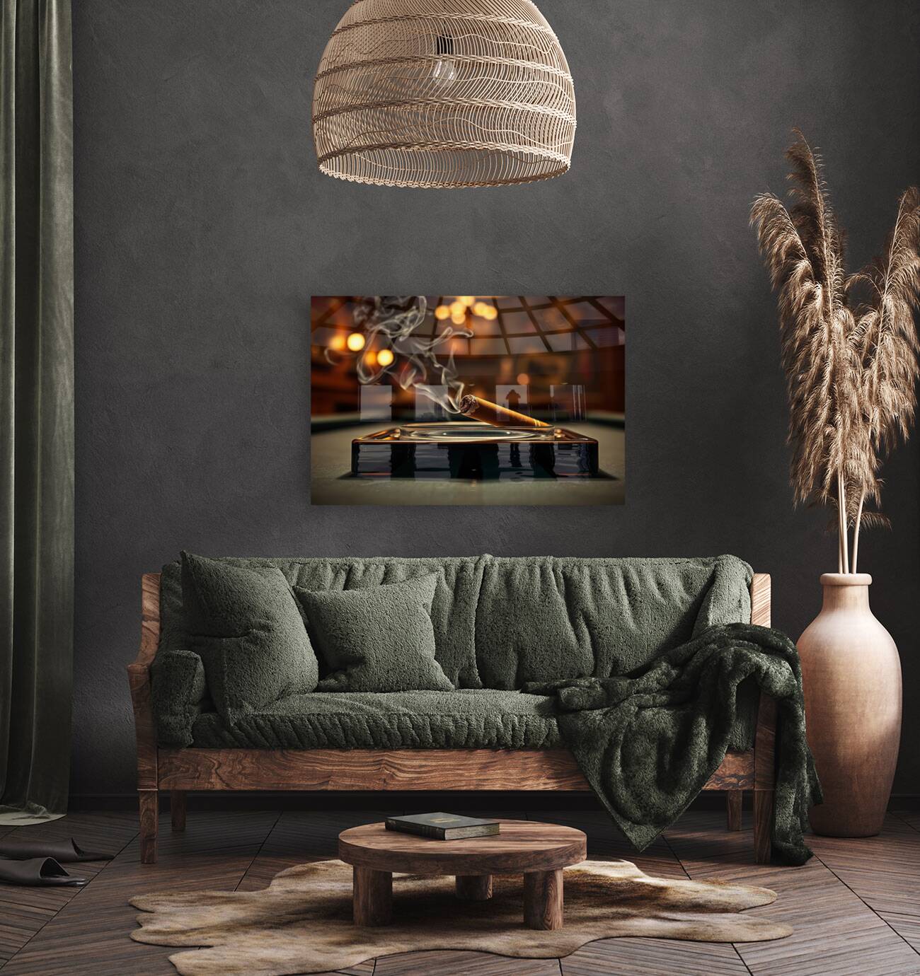 Acrylic Print Mockup Billiard Cigar Wall Art