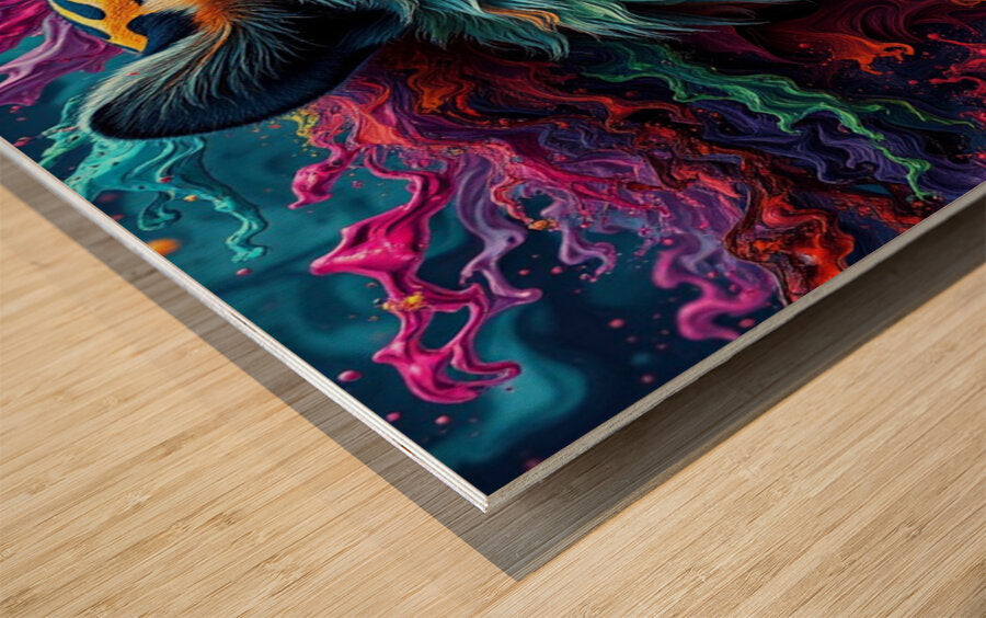 Wood Print Wall Art Close-up