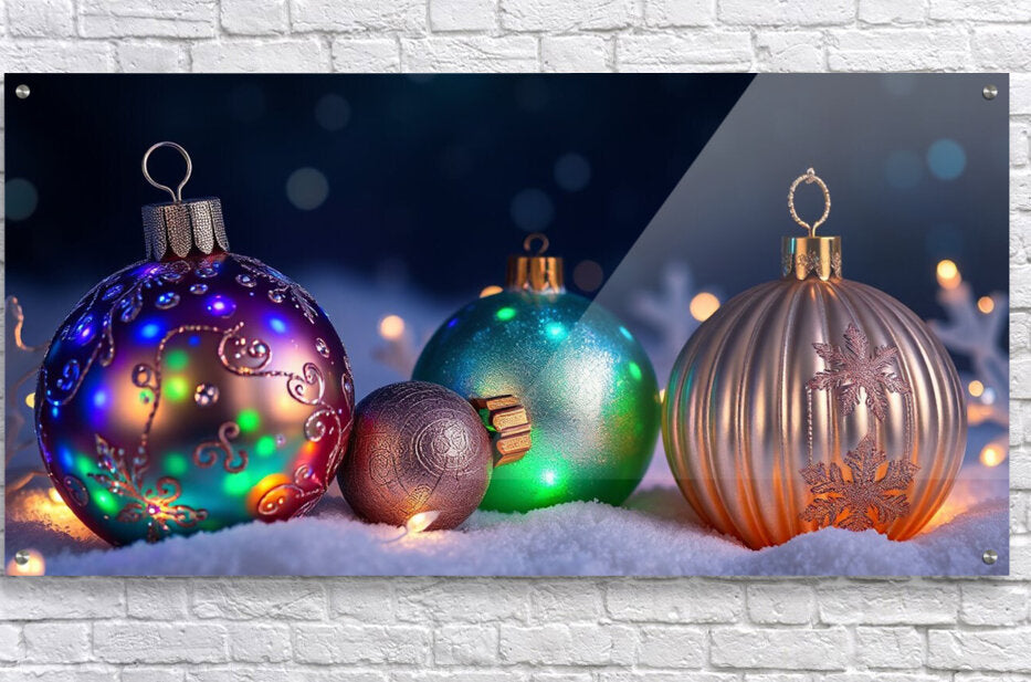 Acrylic Print Christmas Ornament Wall Art