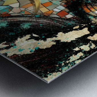 Brushed Metal Print Close-up