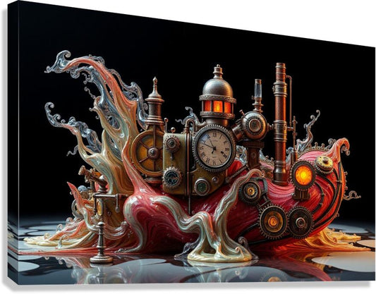 Giclée Stretched Canvas Print Steampunk Glass Wall Art