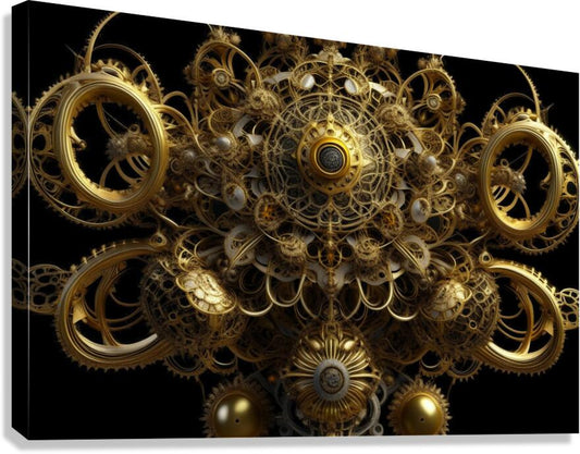  Giclée Stretched Canvas Print Steampunk Design Wall Art