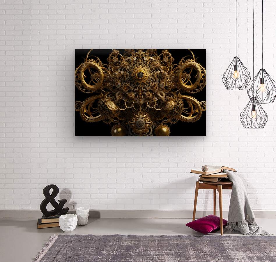  Wood Print Steampunk Design Wall Art