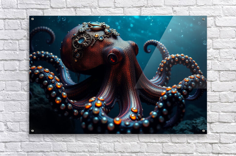 Acrylic Print Steampunk Octopus Wall Art