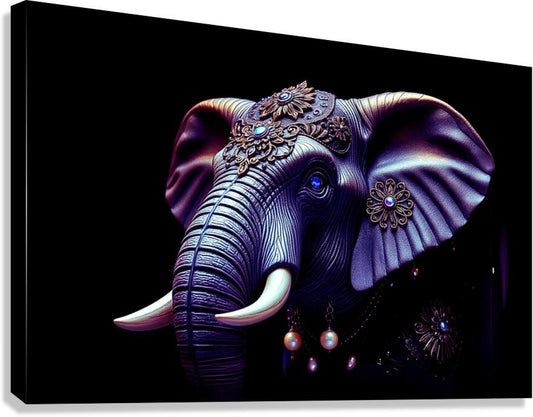  Giclée Stretched Canvas Print Steampunk Elephant Wall Art