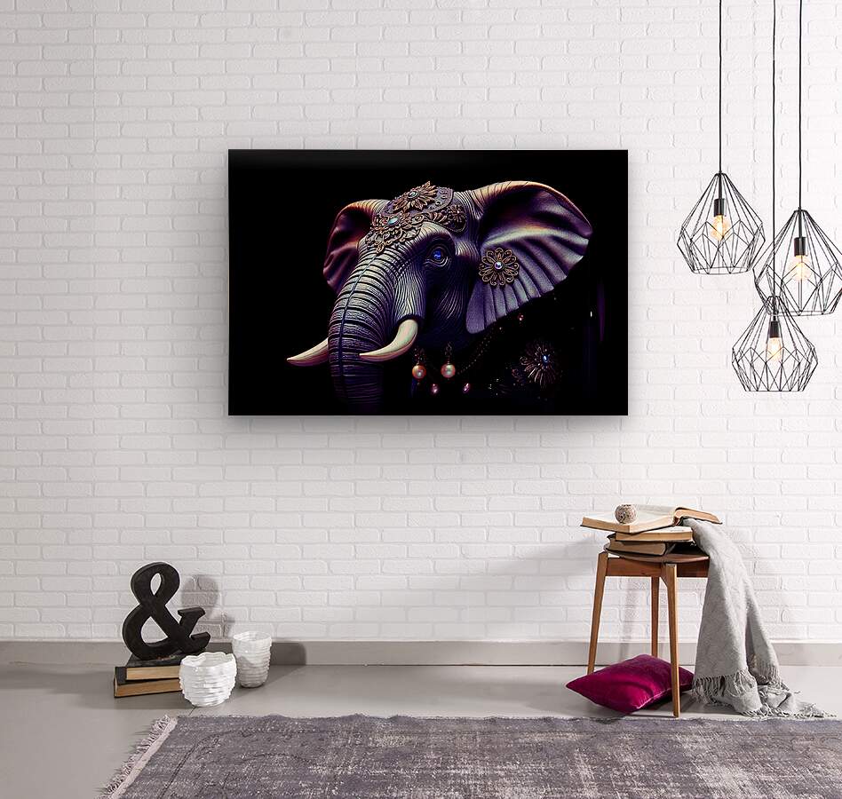  Wood Print Steampunk Elephant Wall Art