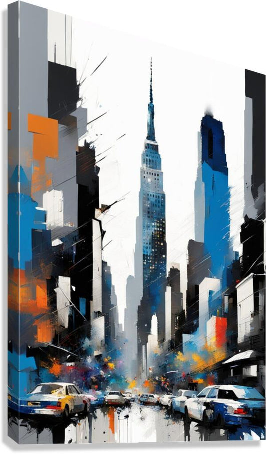 Vibes Giclée Stretched Canvas Print New York City Painting Wall Art