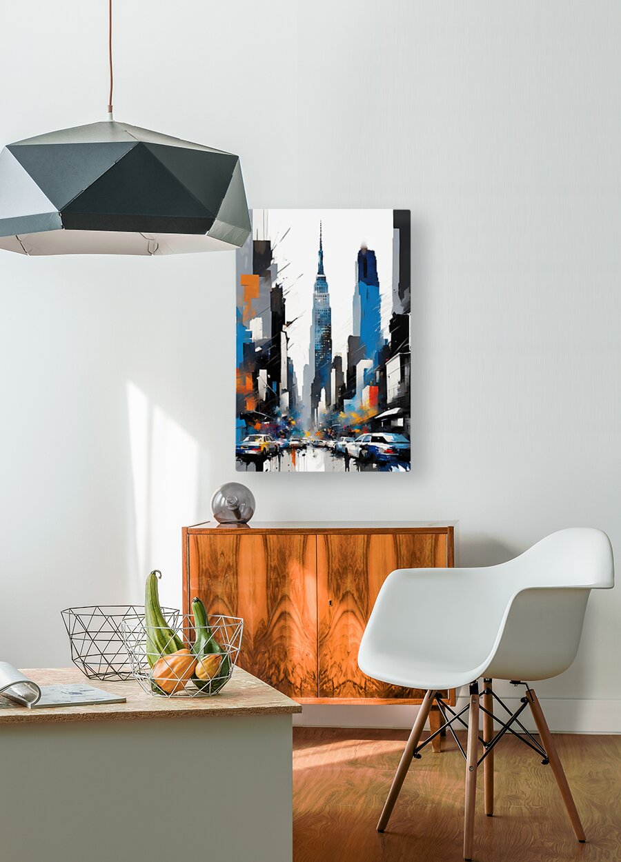  HD Sublimation Metal Print New York City Painting Wall Art