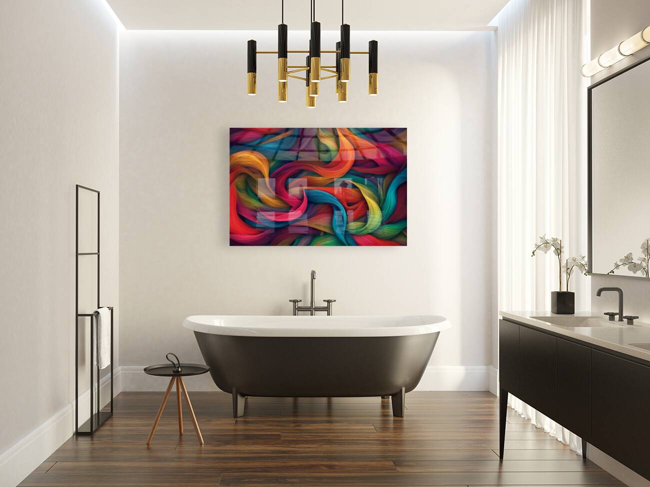 Acrylic Print Mockup Colorful Abstract Wall Art